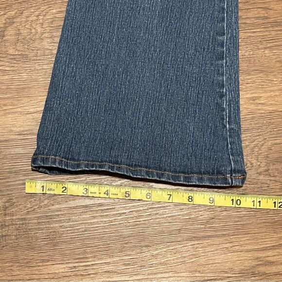 Vintage Playboy Flare Jeans With Factory Fading Blue Size 7 - Picture 7 of 9